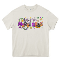 Cream little miss mardi gras Heavy Core Tee - texasbilliewilder