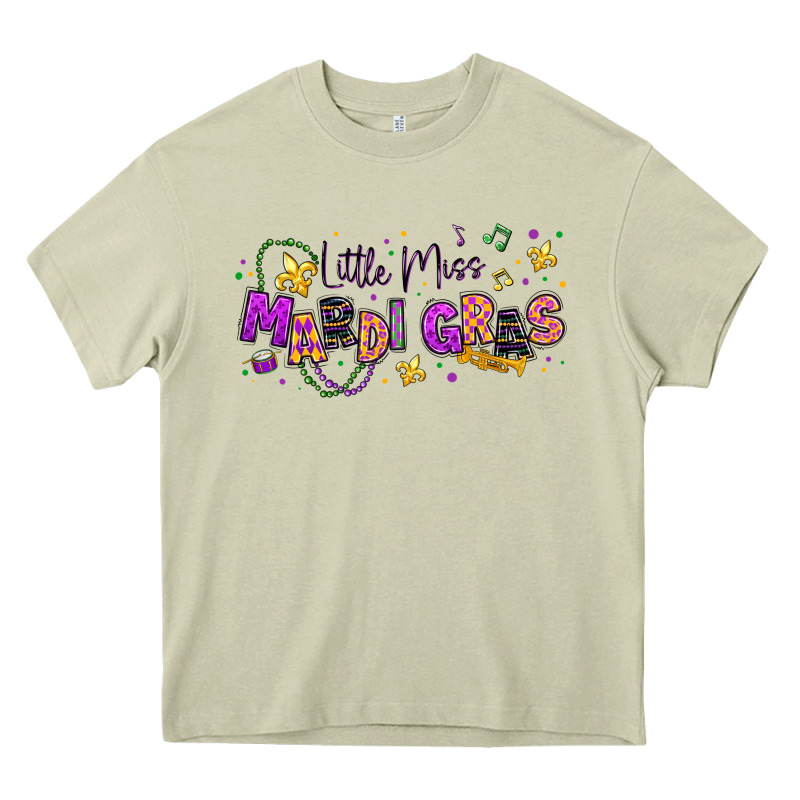 Little Miss Mardi Gras Heavy Core Tee by texasbilliewilder | Teevron