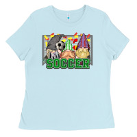 Baby Blue soccer gnomies Ladies Tee - HowdyJamesFarm