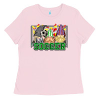 Bubblegum Pink soccer gnomies Ladies Tee - HowdyJamesFarm