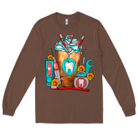 Chestnut Dentist Cold Drink Frappe Long Sleeve Tee - FaDigitalArtStudio