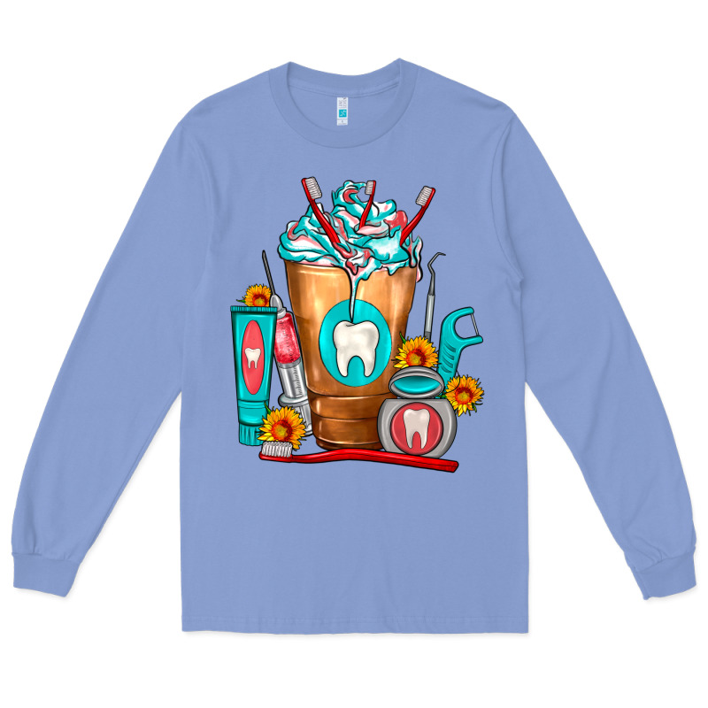 Dentist Cold Drink Frappe Long Sleeve Tee by FaDigitalArtStudio | Teevron