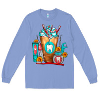 Colony Blue Dentist Cold Drink Frappe Long Sleeve Tee - FaDigitalArtStudio