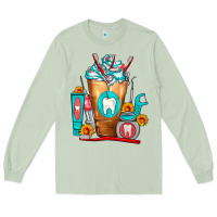 Matcha Dentist Cold Drink Frappe Long Sleeve Tee - FaDigitalArtStudio