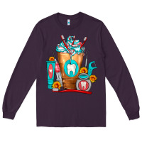 Plum Dentist Cold Drink Frappe Long Sleeve Tee - FaDigitalArtStudio