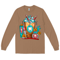 Toasted Coconut Dentist Cold Drink Frappe Long Sleeve Tee - FaDigitalArtStudio