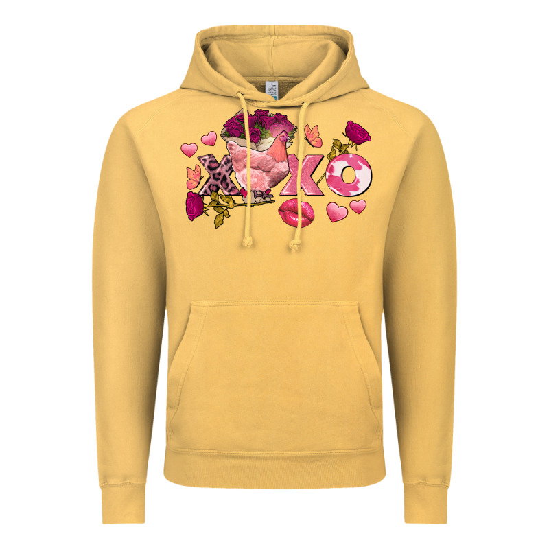 Chicken Valentine's Day Xoxo Vintage Hoodie by FaDigitalArtStudio | Teevron