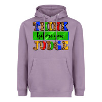 Lavender think before you judge Heavyweight Hoodie - AdoDesignShop
