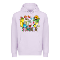 Lilac hello summer drink Premium Hoodie - CowhideDigitalArt