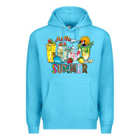 Ocean Blue hello summer drink Premium Hoodie - CowhideDigitalArt