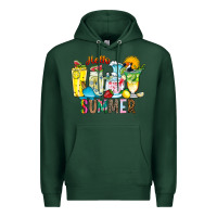 Sports Green hello summer drink Premium Hoodie - CowhideDigitalArt