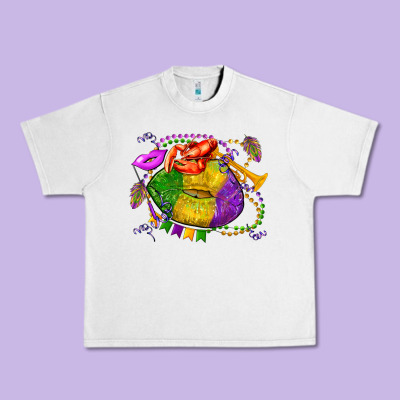 Mardi Gras Lips Olivia Urban Heavy Tee Designed By Oliviacreatesart