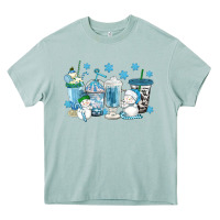 Arona winter snowman coffee cups Heavy Core Tee - texasbilliewilder