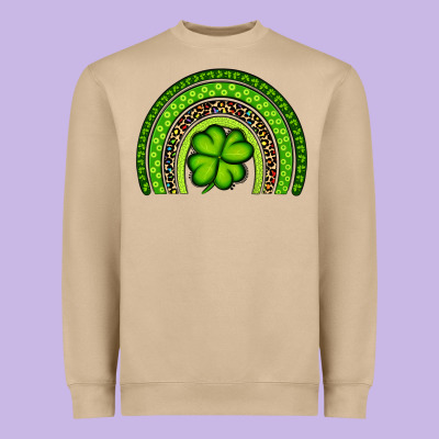 St. Patrick's Day Shamrock Rainbow Heavyweight Sweatshirt Designed By Artiststas