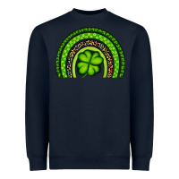 Navy St. Patrick's Day Shamrock Rainbow Heavyweight Sweatshirt - Artiststas