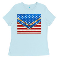 Glitter American Flag Ladies Tee | Teevron