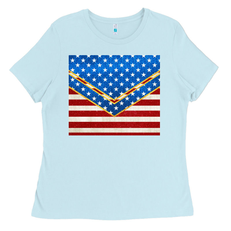 Glitter American Flag Ladies Tee by TumblerDesignByShophia | Teevron