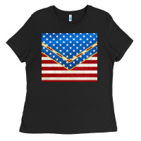 Black glitter american flag Ladies Tee - TumblerDesignByShophia