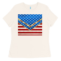 Bone glitter american flag Ladies Tee - TumblerDesignByShophia