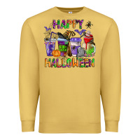 Antique Gold happy halloween coffee cups Premium Sweatshirt - AdoDesignShop