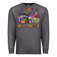 Charcoal Heather happy halloween coffee cups Premium Sweatshirt - AdoDesignShop