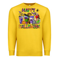 Lemon happy halloween coffee cups Premium Sweatshirt - AdoDesignShop