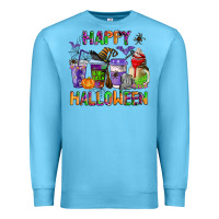 Ocean Blue happy halloween coffee cups Premium Sweatshirt - AdoDesignShop