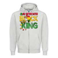 Dove Grey juneteenth black king Zipper Hoodie - BarkalooDesign