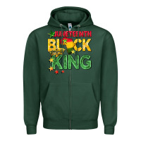 Sports Green juneteenth black king Zipper Hoodie - BarkalooDesign