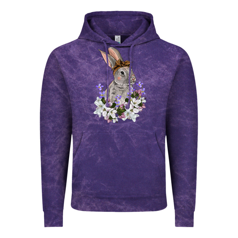 Easter Day Flowers Bunny Vintage Hoodie by OliviaCreatesArt | Teevron