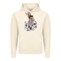 Vintage Artic Easter Day Flowers bunny Vintage Hoodie - OliviaCreatesArt