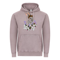 Vintage Zinc Easter Day Flowers bunny Vintage Hoodie - OliviaCreatesArt