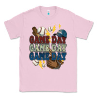 Bubblegum Pink Game Day lightning bolt Baseball Classic Tee - HowdyJamesFarm