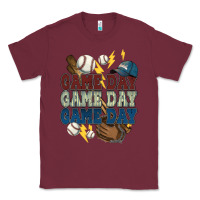 Burgundy Game Day lightning bolt Baseball Classic Tee - HowdyJamesFarm