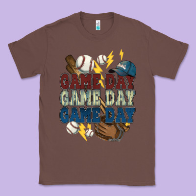 Game Day Lightning Bolt Baseball Classic Tee Designed By Howdyjamesfarm