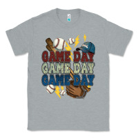 Heather Grey Game Day lightning bolt Baseball Classic Tee - HowdyJamesFarm
