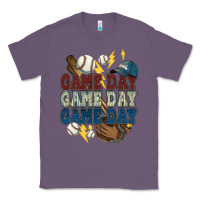 Lavender Game Day lightning bolt Baseball Classic Tee - HowdyJamesFarm
