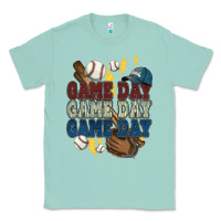 Seafoam Game Day lightning bolt Baseball Classic Tee - HowdyJamesFarm