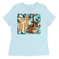 Baby Blue fueled by coffee and country music Ladies Tee - TumblerDesignByShophia