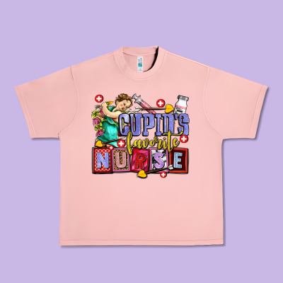 Cupids Favorite Nurse Olivia Urban Heavy Tee Designed By Oliviacreatesart