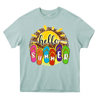 Arona hello summer with flip flops Heavy Core Tee - NancyCooperArtShop