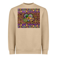 Mushroom mardi gras fleur de lis hearts leopard glitter Heavyweight Sweatshirt - Artiststas