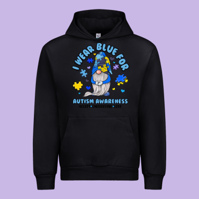 I Wear Blue For Autism Awareness Urban Hoodie Designed By Jahusdesignshop