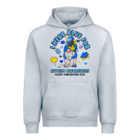 Heather Grey i wear blue for autism awareness Urban Hoodie - JahusDesignShop