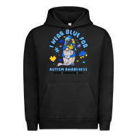 Pigment Black i wear blue for autism awareness Urban Hoodie - JahusDesignShop