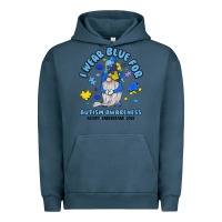 Pigment Midnight Navy i wear blue for autism awareness Urban Hoodie - JahusDesignShop