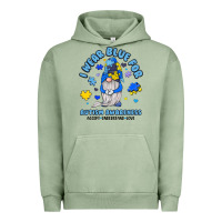 Pigment Oil Green i wear blue for autism awareness Urban Hoodie - JahusDesignShop