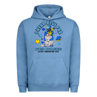 Pigment Pebble Blue i wear blue for autism awareness Urban Hoodie - JahusDesignShop