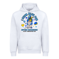 White i wear blue for autism awareness Urban Hoodie - JahusDesignShop