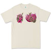 Bone Breast Cancer skeleton hands Premium Tee - NancyCooperArtShop